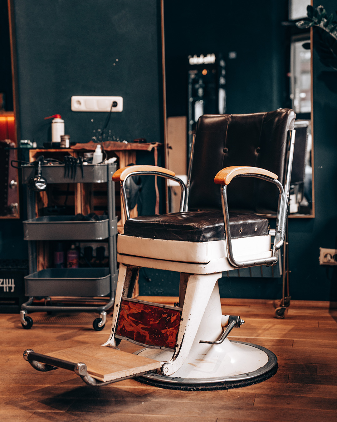 Vintage Barber-Chair im Salon